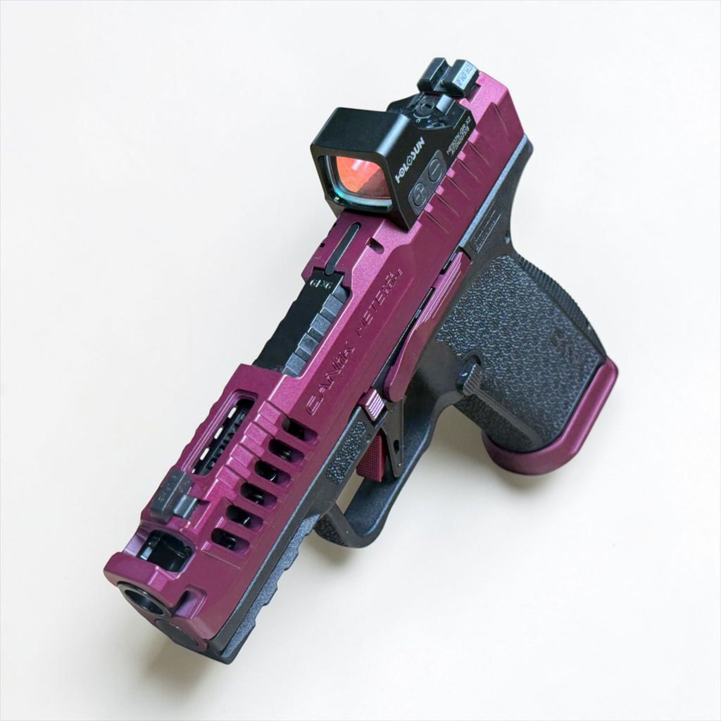 Magenta and black Wolverine Arms build